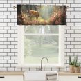 thumbnail image 3 of Forest Deer Curtain Valances Spring Wild Animals Colorful Flowers Rainforest Landscape Window Treatment Valance Curtains for Bathroom 54 by 18 in, 1 Panel, 3 of 6