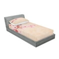 thumbnail image 2 of Ambesonne Japanese Fitted Sheet & Pillow Sham Set, Pink Cherry Blossoms, Twin, Soft Pink, 2 of 2