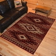 thumbnail image 3 of Mayberry Rug LK9419 2X8 2 ft. 3 in. x 7 ft. 7 in. Lodge King Diamond Head Area Rug, Red, 3 of 5