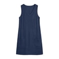 thumbnail image 2 of Bosfbaoi Dresses for Women Casual A-Line Shift Dress Loose V-Neck Sleeveless Tunic Dress with Pockets Summer Dresses for Women 2026, 2 of 7