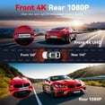 thumbnail image 3 of REDTIGER A4 Dash Cam, Dash Cam Front and Rear with WiFi & GPS, 2160P UHD 2.2inch Touch Screen 4K DashCam with Night Vision, G-Sensor, Voice Control, Free 64GB, 3 of 11