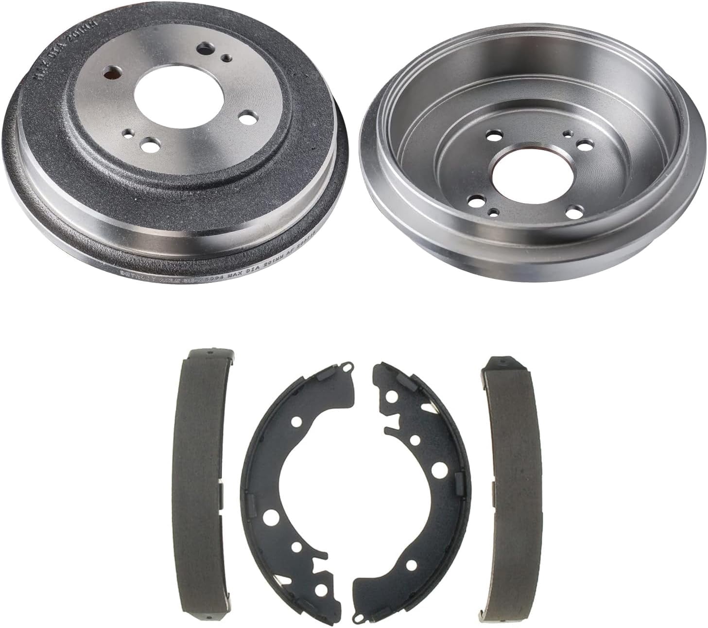 Rear Brake Drums + Shoes & Hardware Kit For 06-15 Honda Civic – NewTek Automotive