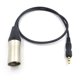 thumbnail image 2 of Conector de audio de 3,5 mm XLR de 3 pines para grabación de sonido de micrófono Sony UWP D11 D21 P03B, 2 of 6