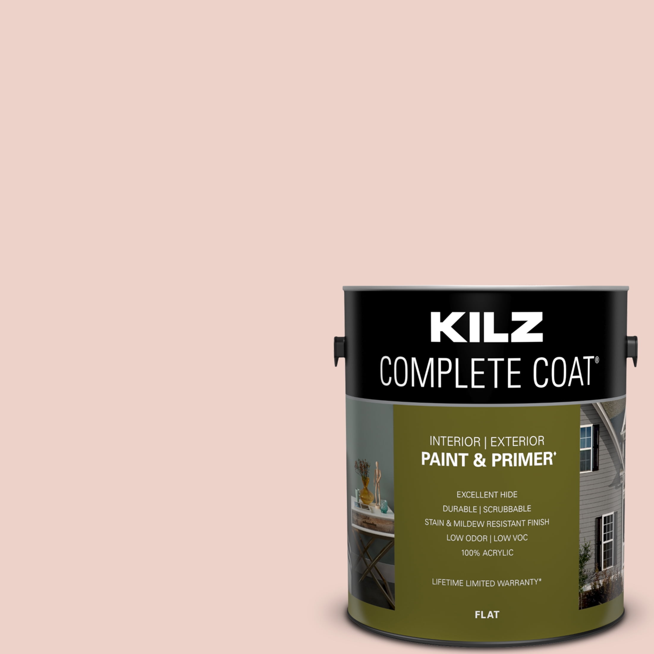 Cameo Coral, KILZ Complete Coat Interior/Exterior Paint & Primer, 1 Gallon #LB180-02