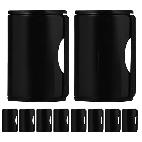 UPOUART 10Pcs Black Metal Plastic Finger Shaker for Ukulele Guitar Music Instruments