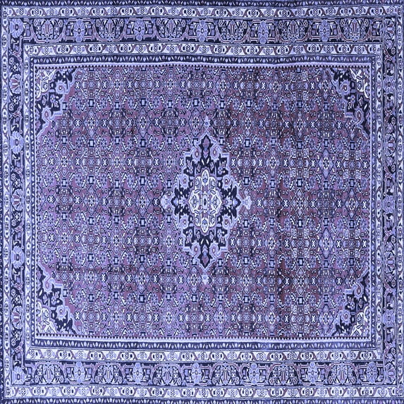 Ahgly Company Indoor Square Persian Blue Traditional Area Rugs, 5' Square