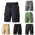 thumbnail image 4 of Men's Cargo Shorts, Elastic Waist Relaxed Fit Big Pockets Classic Casual Stretch Short, 4 of 6