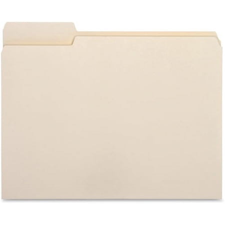 Business Source 1/3 Tab Cut Letter Recycled Top Tab File Folder – 8 1/2 x 11 – 3/4 Expansion – Top Tab Location – Left Tab Position – Manila – 10% Recycled – 100 / Box | Bundle of 10 Boxes