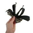 thumbnail image 3 of Unique Bargains 1 Pc Fashionable Plaid Hair Clips for Home Black Green, 3 of 5