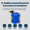 thumbnail image 2 of Scepter SmartControl Dual Handle Kerosene Can Container Jug, 5 Gallon, Blue, 2 of 11