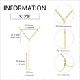 thumbnail image 5 of Sterling Silver Long Bar Necklace Y Shape Necklace for Women Gold Plated Drop Lariat Chain Necklace Minimalist Jewelry, 5 of 6