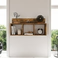 thumbnail image 3 of Danya B. Rustic Triple Cubed Floating Shelf With Ledge - Wall Mount Cubbie Shelf - Aged Wood, 3 of 4