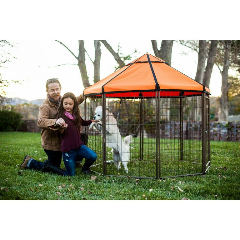Advantek original pet gazebo outdoor dog kennel with reversible cover cheap