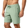 thumbnail image 2 of Aimik Men's Athletic Drawstring Shorts Side Zipper Pockets Stretch Fabric Summer Sports Shorts for Gym Workout, 2 of 6