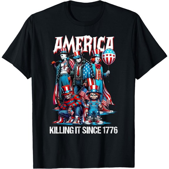 4th Of July USA Men Women America Killing IT Since 1776 TShirt,Unisex Tee All Size S-5XL