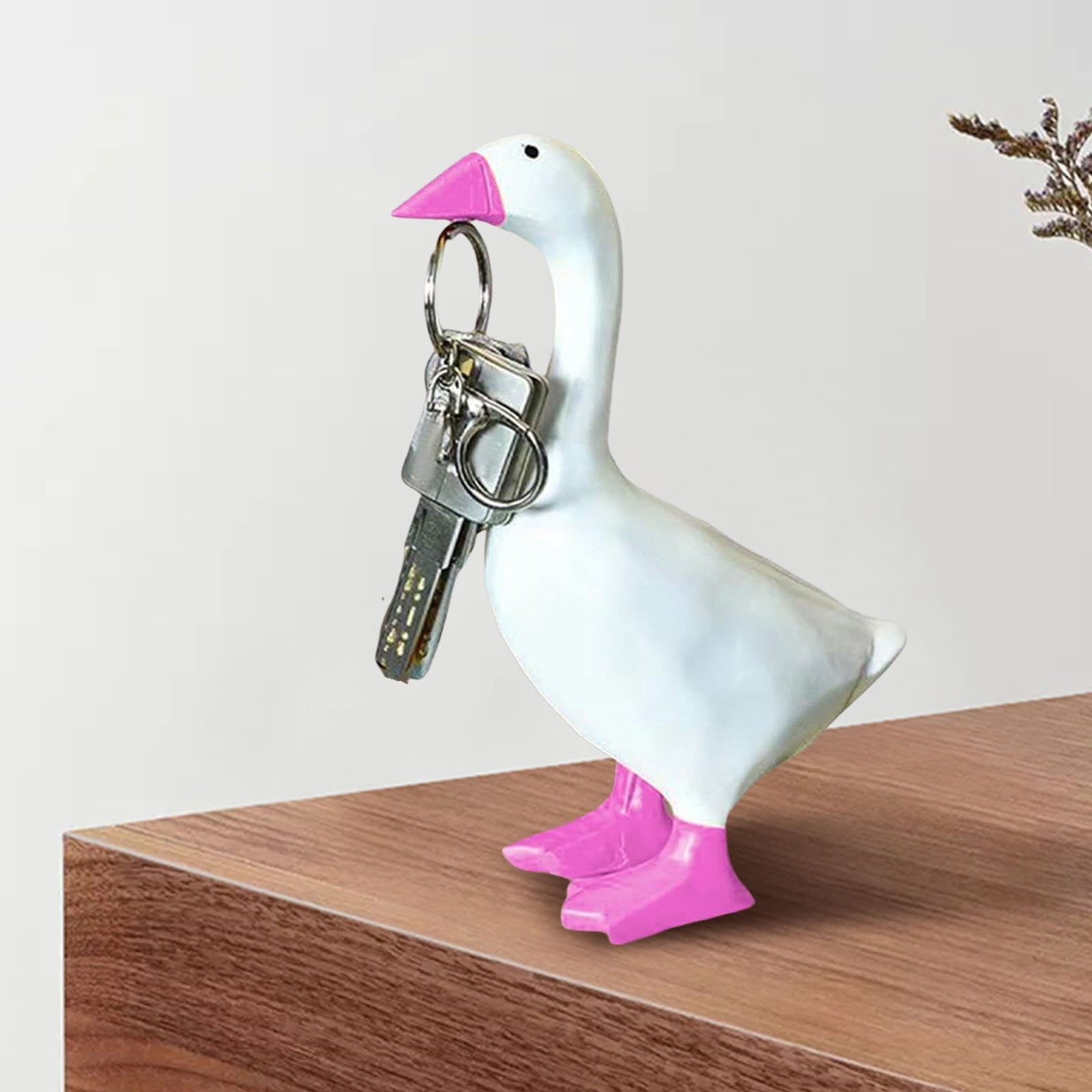 Porch Goose Statue Resin Duck Goose Decor for Backyard Decor, Garden Art & Outside Decor, Statues for Home Decor