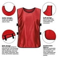 thumbnail image 3 of Paquete de 6 chalecos para entrenamiento de fútbol, chaleco de baloncesto, equipo de entrenamiento de fútbol para adultos y niños, suministros deportivos - Rojo, 3 of 6