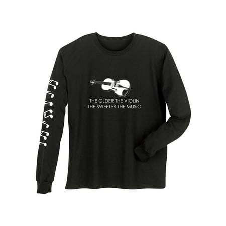 C-in2 Street Jock - WHAT ON EARTH Unisex Adult Older Violin, Sweeter Music Long Sleeve T-Shirt