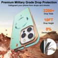thumbnail image 6 of Allytechgroup Phone Case for Apple iPhone 16 Pro, Slim Fit Magnetic Back Cover Compatible with Mag-Safe Shockproof & Anti-Scratch iPhone 16 Pro Case Cover for Women Men,Green, 6 of 7