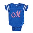 thumbnail image 1 of CafePress - M Pink Initial_Tr - Cute Infant Baby Football Bodysuit, 1 of 1