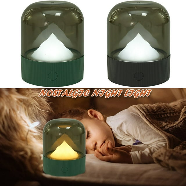 MesaSe Lampe de Nuit Rétro Lampe de Chevet Nostalgique Lampe de Pépinière de Synchronisation Lampe de Lit de Respiration Rechargeable USB Lampe de Nuit Colorée avec Fonction de Gradation pour la Maison de Chambre des Enfants