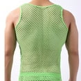 thumbnail image 6 of Skymirror Men Undershirt Mesh See-Through Sleepwear Fish Net Pure Color Vest for Sleeping, 6 of 8