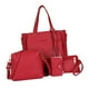 thumbnail image 3 of 4x Niñas Bolso de cuero Monedero de embrague Conjunto Rojo Hugo Bolsos de hombro Cartera de embrague, 3 of 10