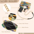 thumbnail image 3 of FORMRS Women Crossbody Purse with Chain Strap Vegan Leather Shoulder Handbag, Beige Floral Wave, 3 of 7