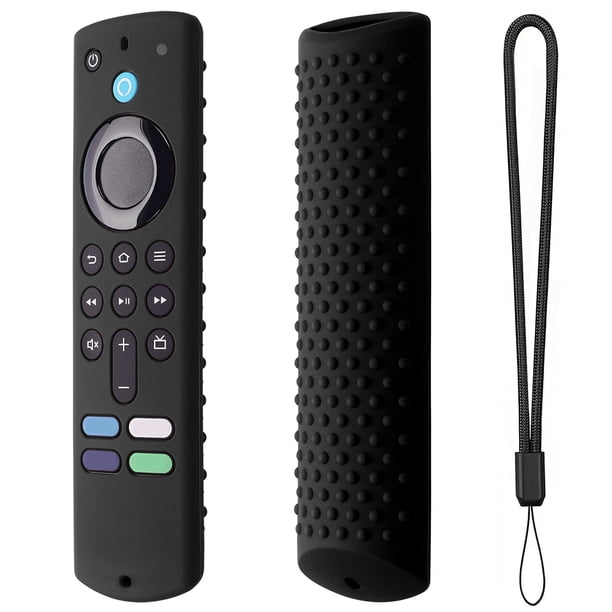 Sywqhk Estuche protector de control remoto con cordón para Fire TV Stick 3.ª generación (negro)