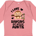 thumbnail image 4 of Inktastic Monkey I Love Hanging out with My Auntie Boys or Girls Long Sleeve Baby Bodysuit, 4 of 5
