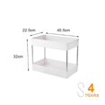 thumbnail image 2 of 2/3/4 Tier Slim Narrow Storage Cart Mobile Shelf Unit Drawer Organizer Slide Out Trolley Cart Rack For Kitchen Bathroom Laundry, 2 of 5