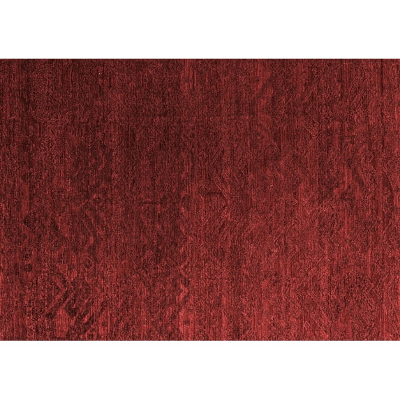 Ahgly Company Indoor Rectangle Abstract Red Modern Area Rugs, 5' x 7'