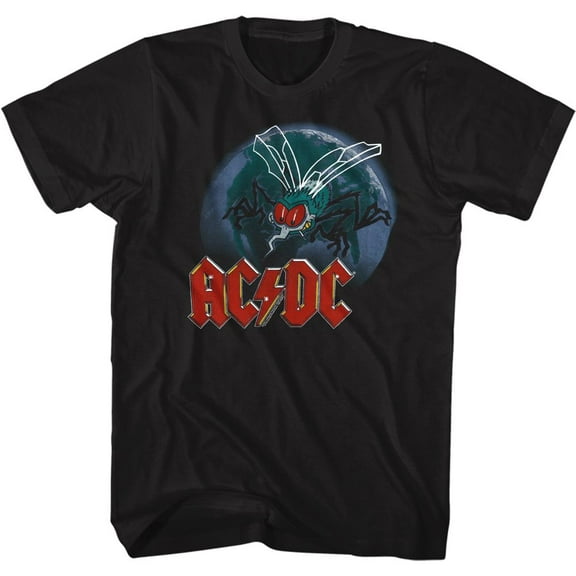 AC/DC Fly Earth Black Adult T-Shirt 6Xl