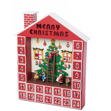 Kurt Adler 15 Wooden Advent Calendar House Kurt Adler 15 Wooden Advent Calendar House