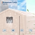 thumbnail image 3 of EastVita 10x15FT Outdoor Portable Storage Shed with Roll-Up Door Vent Khaki, 3 of 7