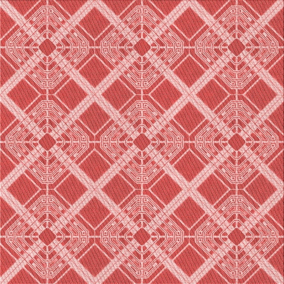 Ahgly Company Indoor Square Patterned Pastel Pink Area Rugs, 4' Square