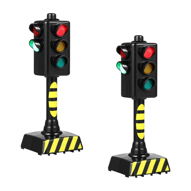 STOBOK 2 piezas de semáforos de juguete, luces de señalización de tráfico, juguetes educativos para niños