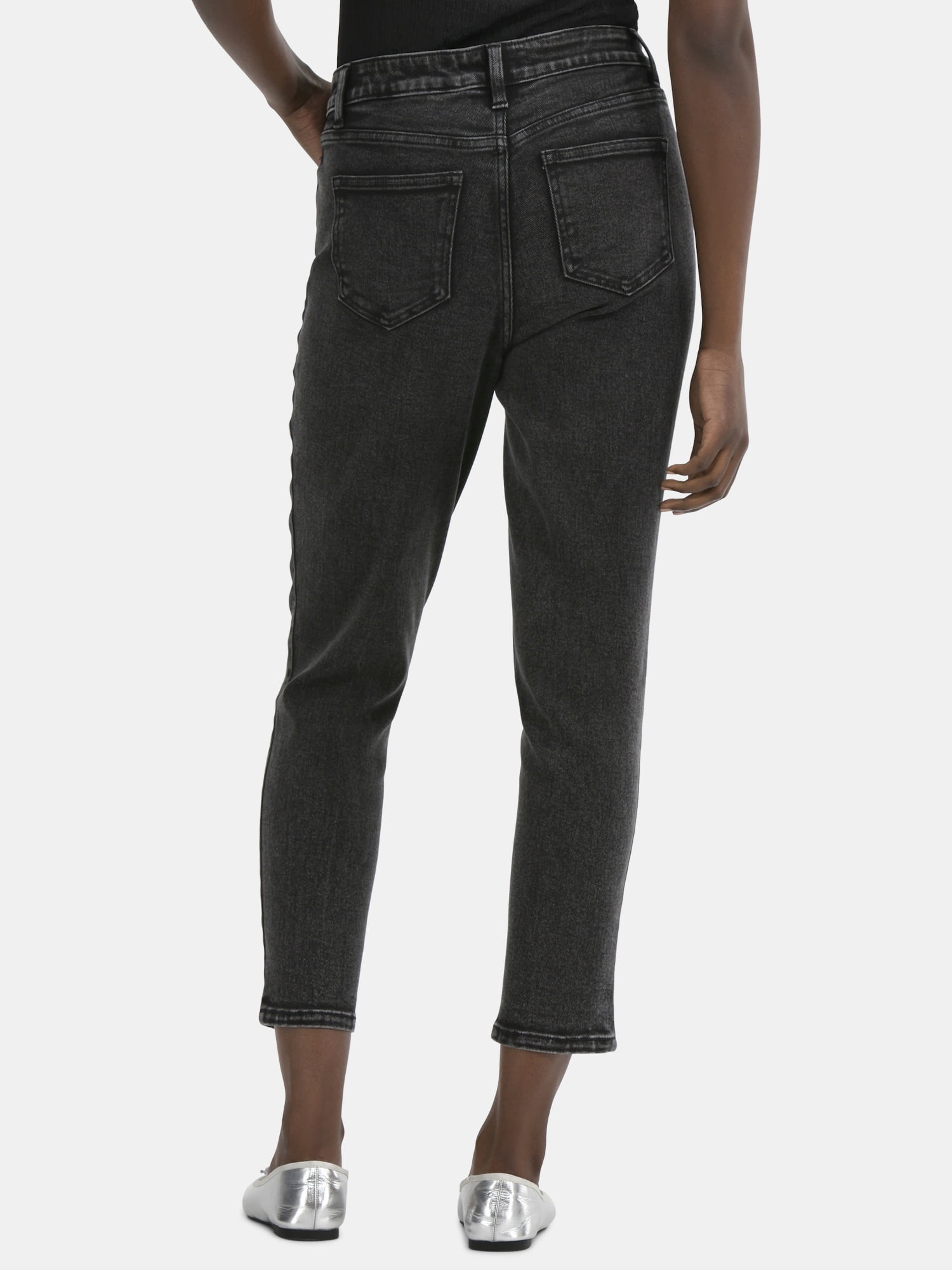Time and Tru Women's High Rise Mom Jeans, 27" Inseam, Sizes 0-20