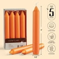 thumbnail image 3 of Leor & Lair Orange Taper Candles - Pack of 8 6" Candles for Fall, Halloween, Thanksgiving, 3 of 3