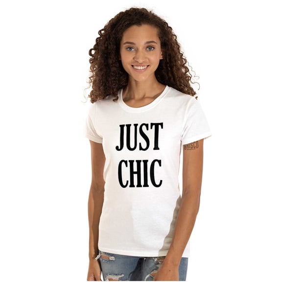 Cute Fashionista Attitude Just Chic Womens Fitted Plus Size Graphic Tee Brisco Brands 2X