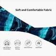 thumbnail image 4 of Yiaed Blue Marble And Gold Print Sports Headbands,Moisture Wicking Workout Headband, Sweatband Headbands for Running,Cycling for Women and Men, 4 of 8