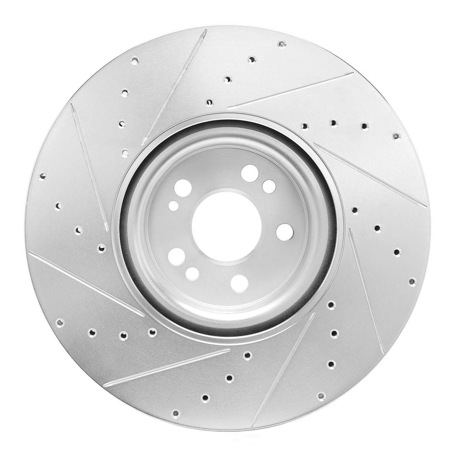 Dynamic Friction Company 631-63180R DFC Brake Rotor - Drilled And Slotted - Silver