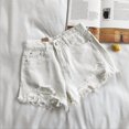 thumbnail image 2 of SRZYMJ Distressed Jean Shorts Women Elevated Everyday Women's Flared Denim Trousers Featuring Bohemian Fringe Embellishments And Distressed Details For Stylish Outfits, 2 of 2
