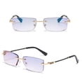 thumbnail image 5 of 3 Pack Rimless Mens Tinted Reading Glasses Blue Light Blocking Rectangle Readers, 5 of 5