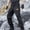 Black, variant on Men's Multi-Pocket Outdoor Jogger Pants, Elastic Waist Drawstring, Rugged Streetwear & Hiking Trousers Khaki M