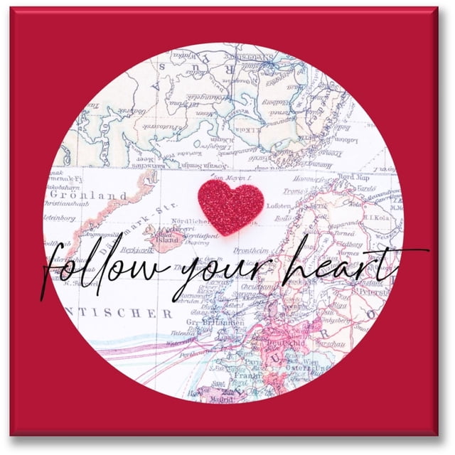 Cuadro Canva Pixtreats Mapa Corazón 80X80 cm listo para Colgar