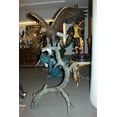 thumbnail image 4 of Nifao Large Eagle standing on tree with his fish prey Bronze Statue – Garden Outdoor Decor Sculpture, 60"L x 40"W x 75"H, 4 of 12