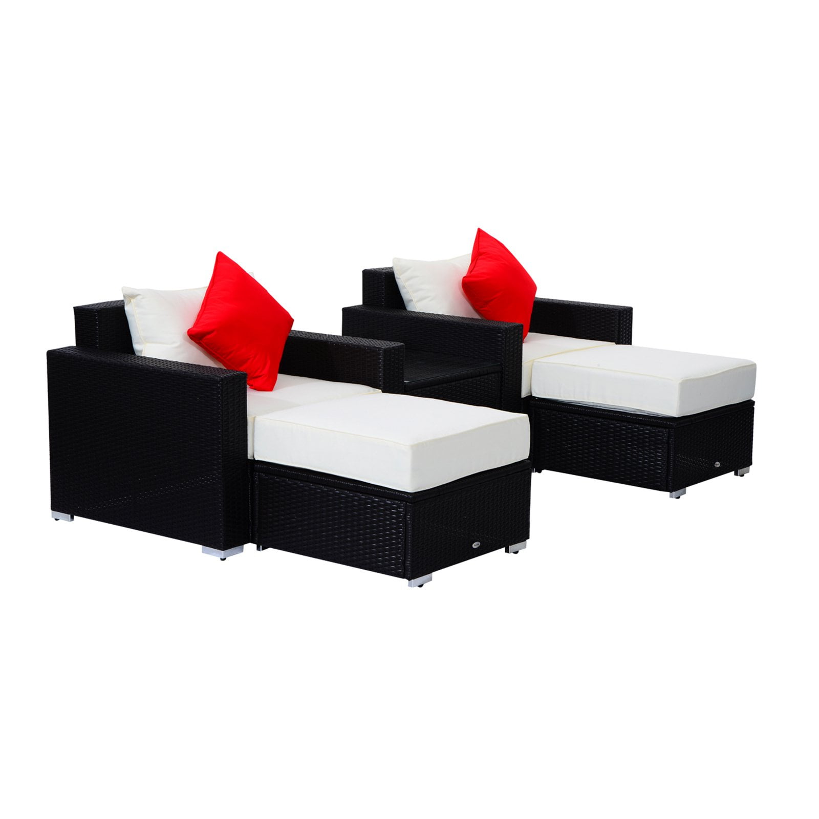 Outsunny Rattan Wicker 13 Piece Patio Sectional Conversation Set Outsunny Rattan Wicker 13 Piece Patio Sectional Conversation Set Com