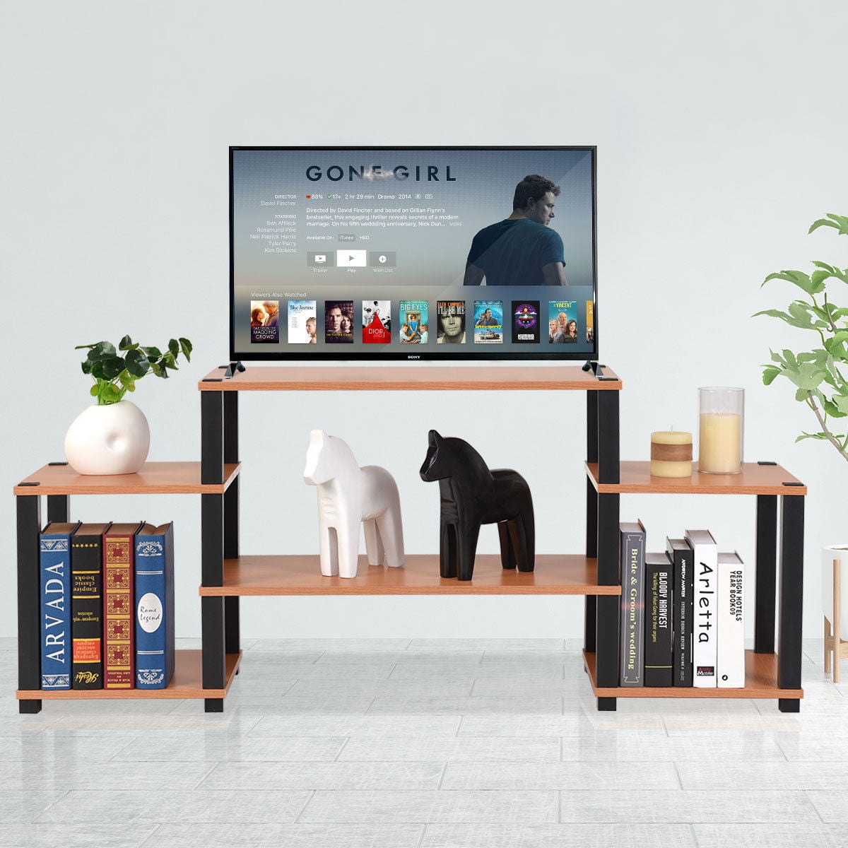 Costway Tv Stand Entertainment Center Media Console Furniture Qty