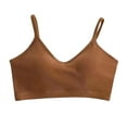 thumbnail image 2 of Cotton Sports Bras for Women No Underwire Push Up Sexy V-Neck Spaghetti Strap Bralettes Underwear Casual Solid Comfort Padded Basic Pullover Yoga Bra, 2 of 3